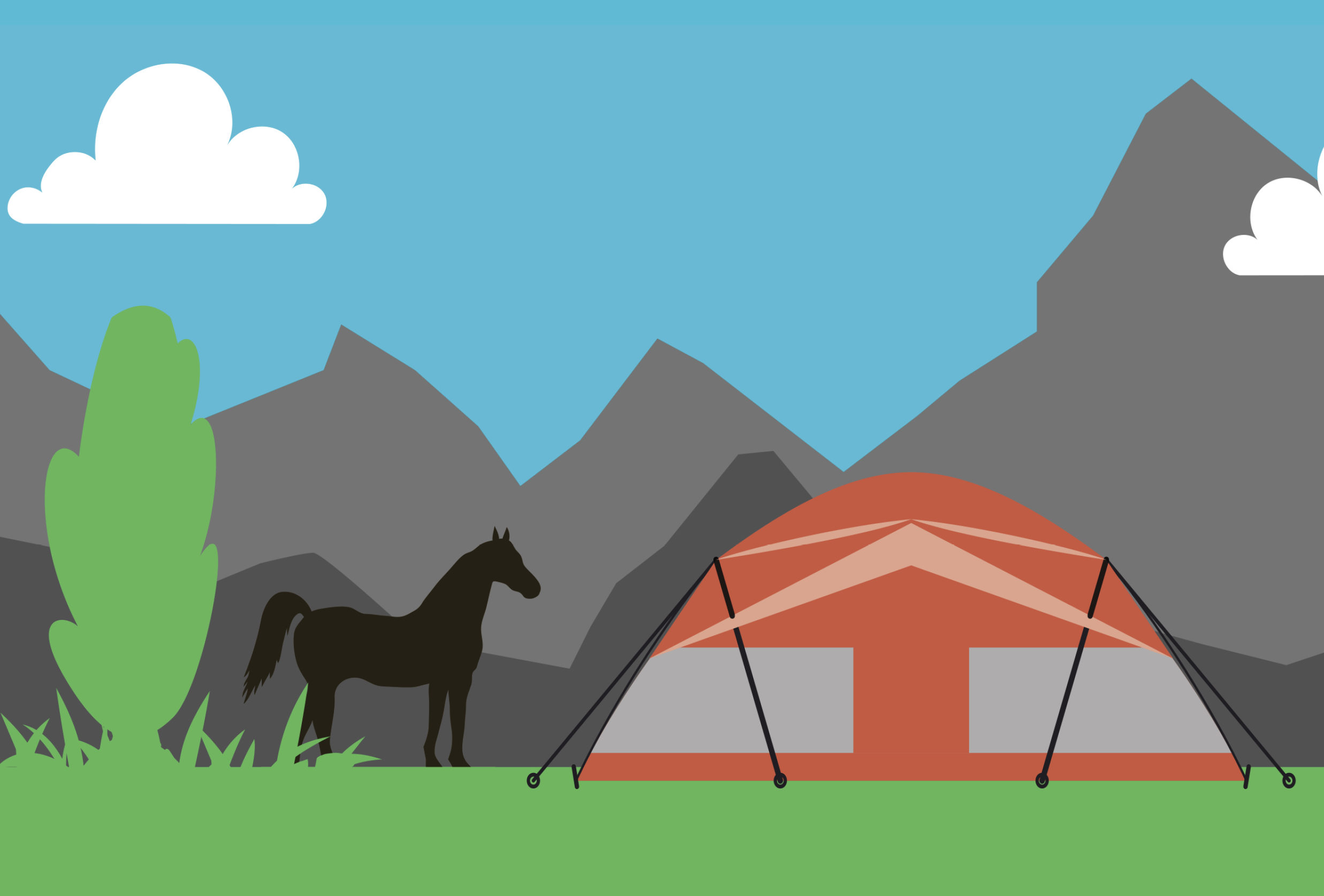 Tips for camping and trail riding with horses