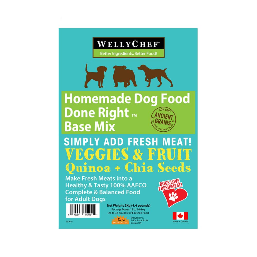 WellyTails WellyChef "Homemade Dog Food Done Right" Base Mix Animal