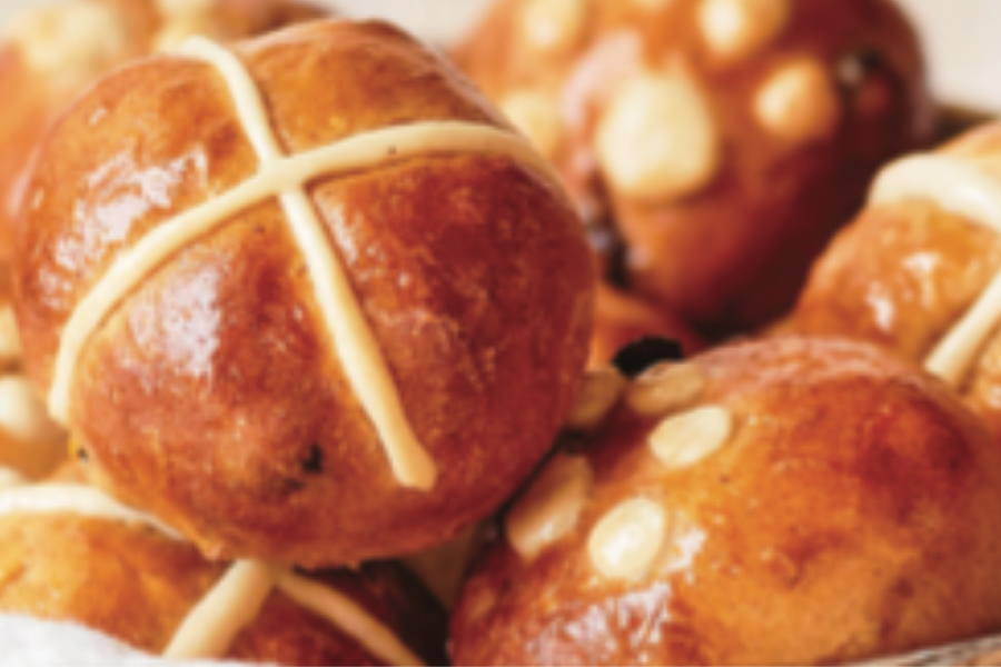 pup-friendly hot cross buns