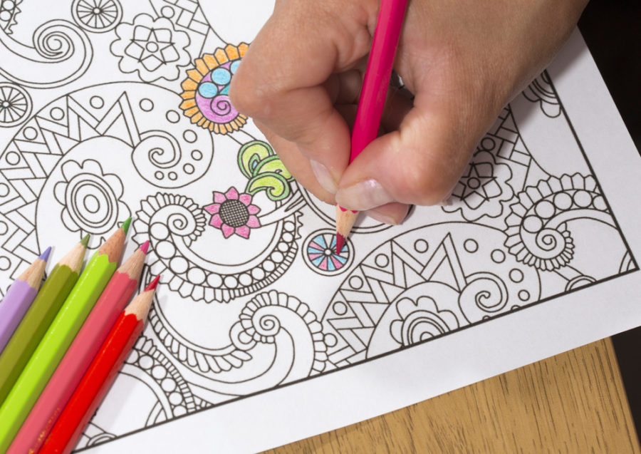 De-stress with a cat coloring book!